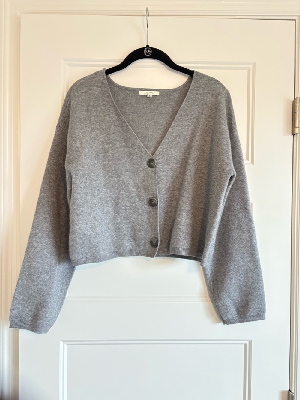 Zsupply cardigan sweater, gray, size medium